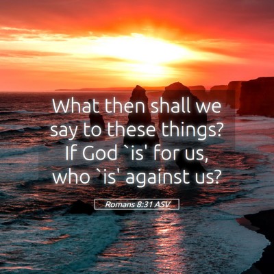 Picture 05 - Romans 8:31 ASV - What then shall we say to these things? If God - Bible Verse Picture