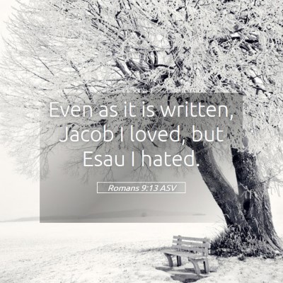 Picture 05 - Romans 9:13 ASV - Even as it is written, Jacob I loved, but Esau I - Bible Verse Picture