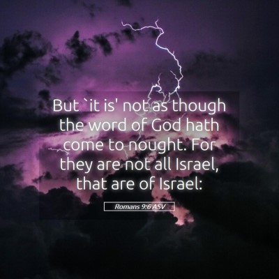 Picture 05 - Romans 9:6 ASV - But `it is' not as though the word of God hath - Bible Verse Picture