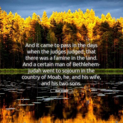 Picture 05 - Ruth 1:1 ASV - And it came to pass in the days when the judges - Bible Verse Picture