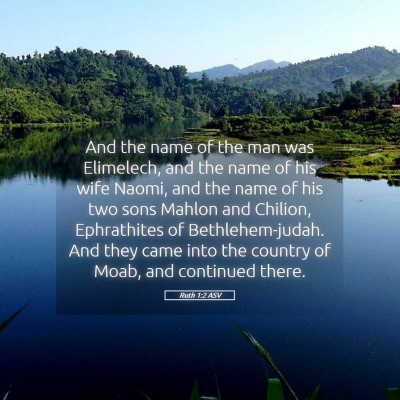 Picture 05 - Ruth 1:2 ASV - And the name of the man was Elimelech, and the - Bible Verse Picture