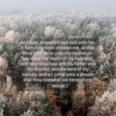 Picture 05 - Ruth 2:11 ASV - And Boaz answered and said unto her, It hath - Bible Verse Picture