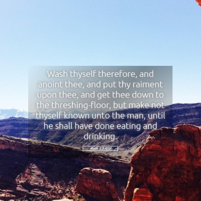Picture 05 - Ruth 3:3 ASV - Wash thyself therefore, and anoint thee, and put - Bible Verse Picture