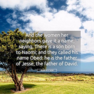 Picture 05 - Ruth 4:17 ASV - And the women her neighbors gave it a name, - Bible Verse Picture