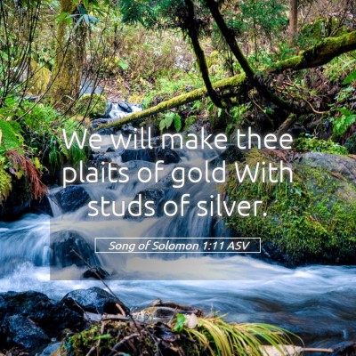 Picture 05 - Song of Solomon 1:11 ASV - We will make thee plaits of gold With studs of - Bible Verse Picture
