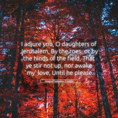 Picture 05 - Song of Solomon 3:5 ASV - I adjure you, O daughters of Jerusalem, By the - Bible Verse Picture