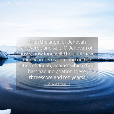 Picture 05 - Zechariah 1:12 ASV - Then the angel of Jehovah answered and said, O - Bible Verse Picture