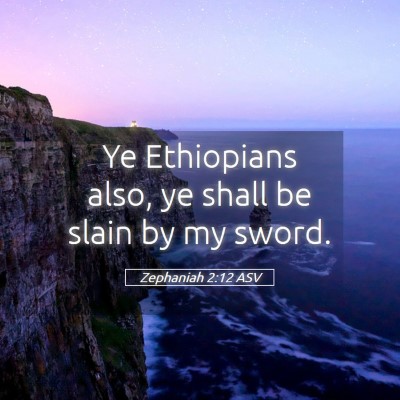 Picture 05 - Zephaniah 2:12 ASV - Ye Ethiopians also, ye shall be slain by my - Bible Verse Picture