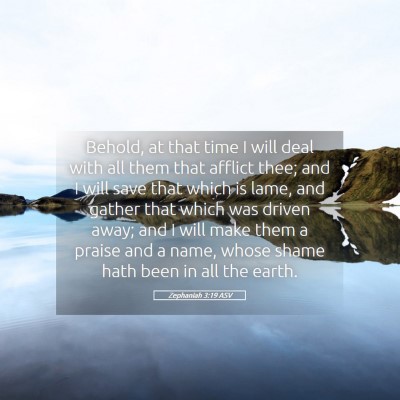Picture 05 - Zephaniah 3:19 ASV - Behold, at that time I will deal with all them - Bible Verse Picture