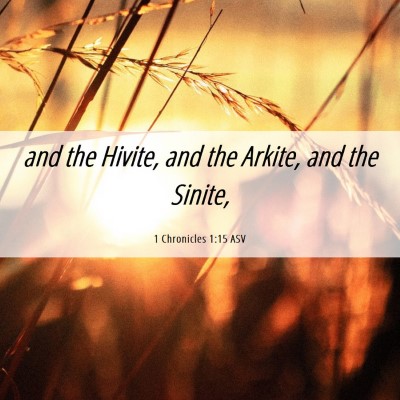 Picture 06 - 1 Chronicles 1:15 ASV - and the Hivite, and the Arkite, and the - Bible Verse Picture
