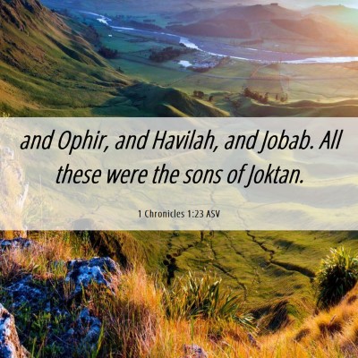 Picture 06 - 1 Chronicles 1:23 ASV - and Ophir, and Havilah, and Jobab. All these were - Bible Verse Picture