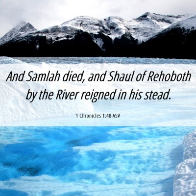 Picture 06 - 1 Chronicles 1:48 ASV - And Samlah died, and Shaul of Rehoboth by the - Bible Verse Picture