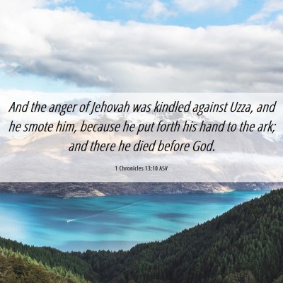 Picture 06 - 1 Chronicles 13:10 ASV - And the anger of Jehovah was kindled against - Bible Verse Picture