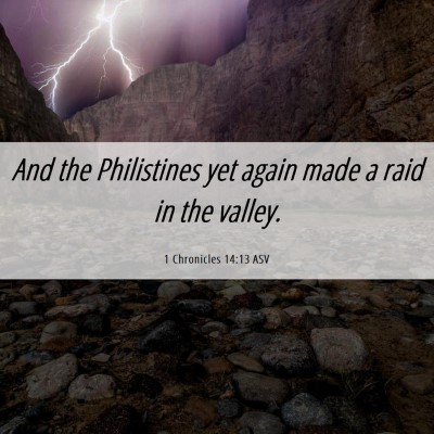 Picture 06 - 1 Chronicles 14:13 ASV - And the Philistines yet again made a raid in the - Bible Verse Picture