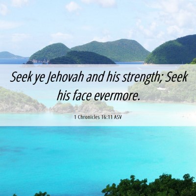 Picture 06 - 1 Chronicles 16:11 ASV - Seek ye Jehovah and his strength; Seek his face - Bible Verse Picture