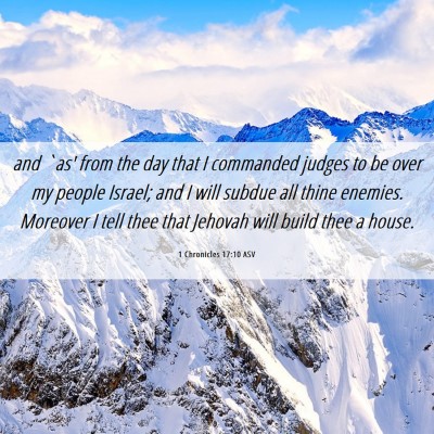 Picture 06 - 1 Chronicles 17:10 ASV - and `as' from the day that I commanded judges to - Bible Verse Picture