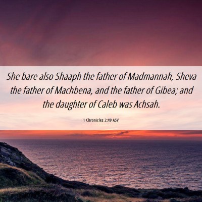 Picture 06 - 1 Chronicles 2:49 ASV - She bare also Shaaph the father of Madmannah, - Bible Verse Picture