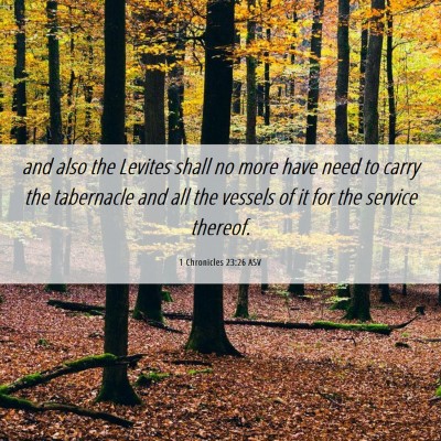 Picture 06 - 1 Chronicles 23:26 ASV - and also the Levites shall no more have need to - Bible Verse Picture