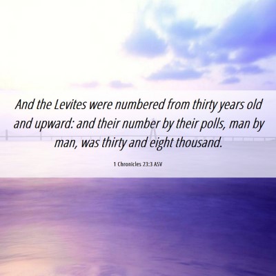 Picture 06 - 1 Chronicles 23:3 ASV - And the Levites were numbered from thirty years - Bible Verse Picture