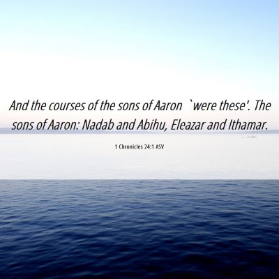 Picture 06 - 1 Chronicles 24:1 ASV - And the courses of the sons of Aaron `were - Bible Verse Picture