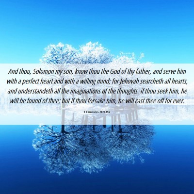 Picture 06 - 1 Chronicles 28:9 ASV - And thou, Solomon my son, know thou the God of - Bible Verse Picture
