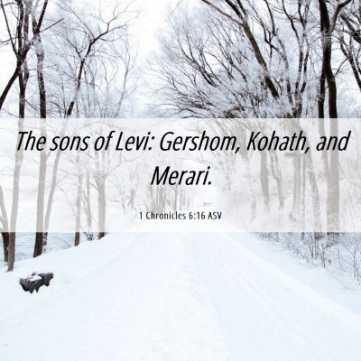 Picture 06 - 1 Chronicles 6:16 ASV - The sons of Levi: Gershom, Kohath, and - Bible Verse Picture