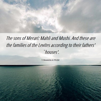 Picture 06 - 1 Chronicles 6:19 ASV - The sons of Merari: Mahli and Mushi. And these - Bible Verse Picture
