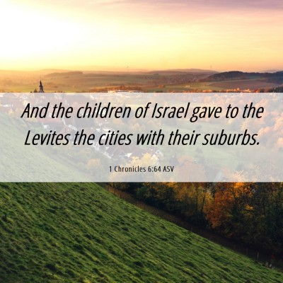 Picture 06 - 1 Chronicles 6:64 ASV - And the children of Israel gave to the Levites - Bible Verse Picture