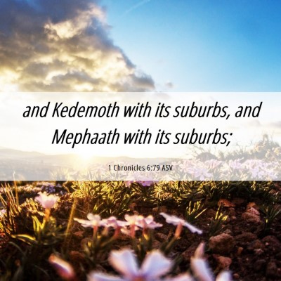 Picture 06 - 1 Chronicles 6:79 ASV - and Kedemoth with its suburbs, and Mephaath with - Bible Verse Picture