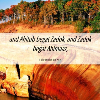 Picture 06 - 1 Chronicles 6:8 ASV - and Ahitub begat Zadok, and Zadok begat - Bible Verse Picture