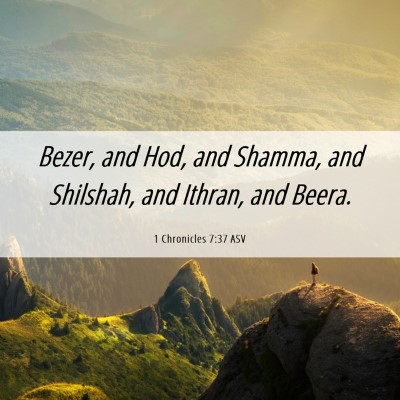 Picture 06 - 1 Chronicles 7:37 ASV - Bezer, and Hod, and Shamma, and Shilshah, and - Bible Verse Picture