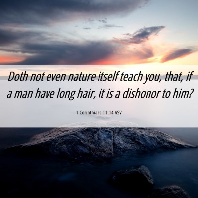 Picture 06 - 1 Corinthians 11:14 ASV - Doth not even nature itself teach you, that, if a - Bible Verse Picture