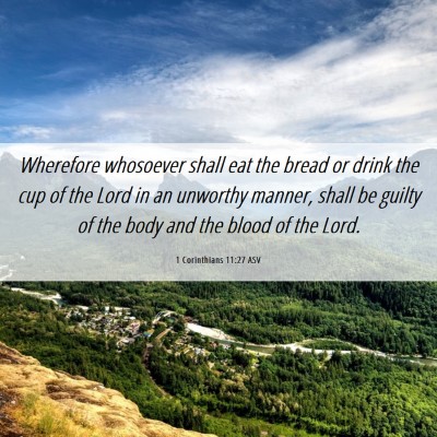 Picture 06 - 1 Corinthians 11:27 ASV - Wherefore whosoever shall eat the bread or drink - Bible Verse Picture