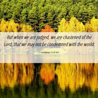 Picture 06 - 1 Corinthians 11:32 ASV - But when we are judged, we are chastened of the - Bible Verse Picture