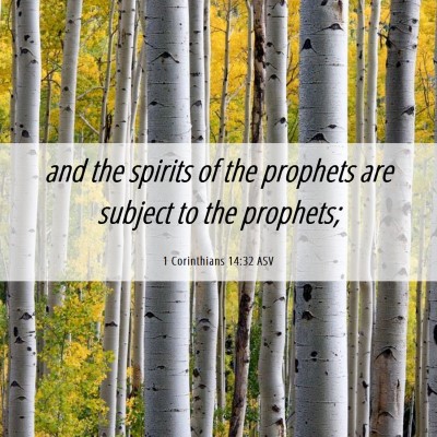 Picture 06 - 1 Corinthians 14:32 ASV - and the spirits of the prophets are subject to - Bible Verse Picture