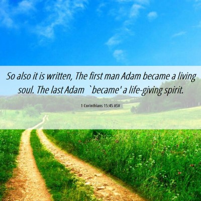 Picture 06 - 1 Corinthians 15:45 ASV - So also it is written, The first man Adam became - Bible Verse Picture
