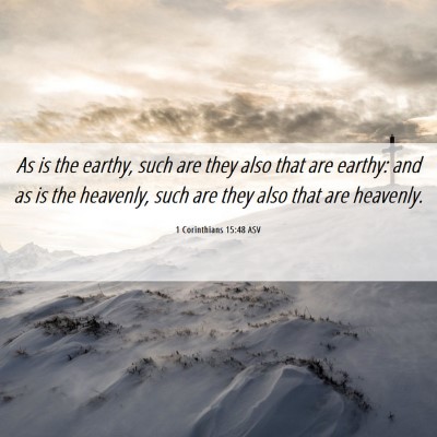 Picture 06 - 1 Corinthians 15:48 ASV - As is the earthy, such are they also that are - Bible Verse Picture