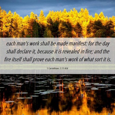 Picture 06 - 1 Corinthians 3:13 ASV - each man's work shall be made manifest: for the - Bible Verse Picture