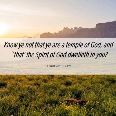 Picture 06 - 1 Corinthians 3:16 ASV - Know ye not that ye are a temple of God, and - Bible Verse Picture