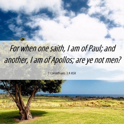 Picture 06 - 1 Corinthians 3:4 ASV - For when one saith, I am of Paul; and another, I - Bible Verse Picture