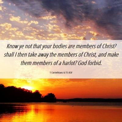 Picture 06 - 1 Corinthians 6:15 ASV - Know ye not that your bodies are members of - Bible Verse Picture