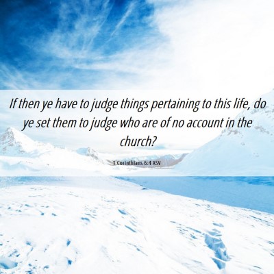 Picture 06 - 1 Corinthians 6:4 ASV - If then ye have to judge things pertaining to - Bible Verse Picture