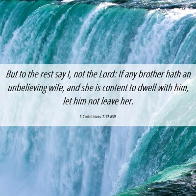 Picture 06 - 1 Corinthians 7:12 ASV - But to the rest say I, not the Lord: If any - Bible Verse Picture