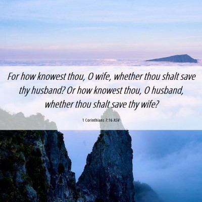 Picture 06 - 1 Corinthians 7:16 ASV - For how knowest thou, O wife, whether thou shalt - Bible Verse Picture
