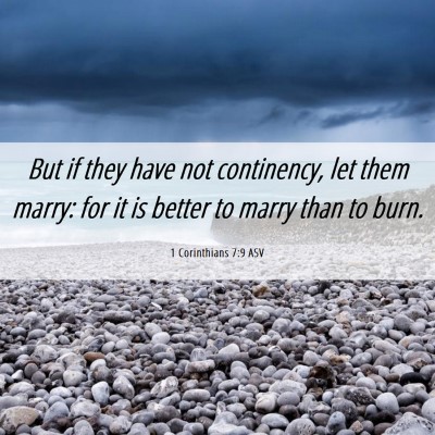 Picture 06 - 1 Corinthians 7:9 ASV - But if they have not continency, let them marry: - Bible Verse Picture