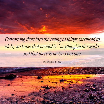 Picture 06 - 1 Corinthians 8:4 ASV - Concerning therefore the eating of things - Bible Verse Picture