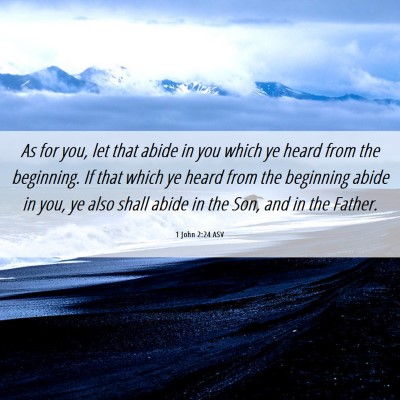 Picture 06 - 1 John 2:24 ASV - As for you, let that abide in you which ye heard - Bible Verse Picture