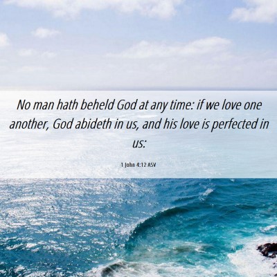 Picture 06 - 1 John 4:12 ASV - No man hath beheld God at any time: if we love - Bible Verse Picture