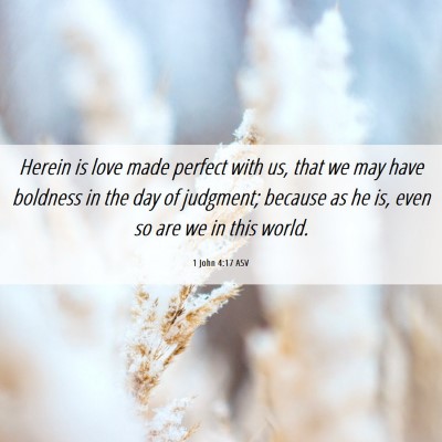 Picture 06 - 1 John 4:17 ASV - Herein is love made perfect with us, that we may - Bible Verse Picture