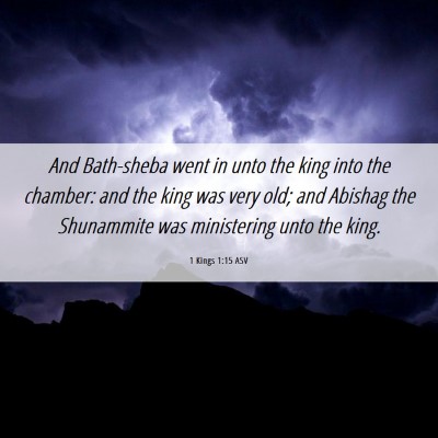 Picture 06 - 1 Kings 1:15 ASV - And Bath-sheba went in unto the king into the - Bible Verse Picture